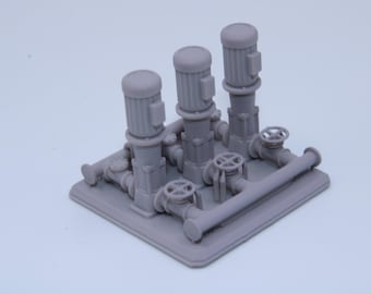 Industrial Pump Skid – Unpainted Resin Model Railroad Accessory