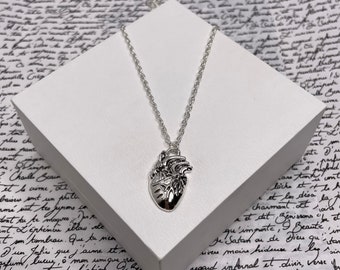 Heart Organ Silver Chain Necklace Pendant Jewellery Gift