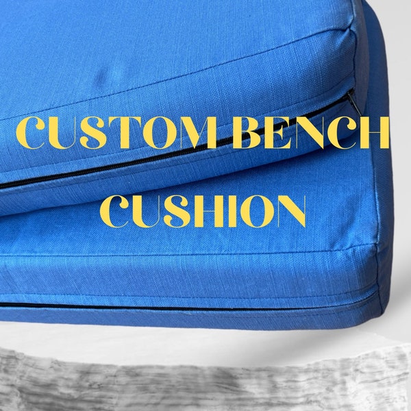 Custom Size Bench Cushion "COVERS" for Outdoor and indoor
