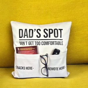 Almofada de cadeira de pai, almofada de arremesso personalizada, presente personalizado para marido, papai, dia dos pais, almofada de aniversário, decoração de casa exclusiva