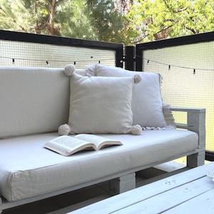 Bench Cushion Covers, Custom Size Bench Covering, Water Repellent Fabric
