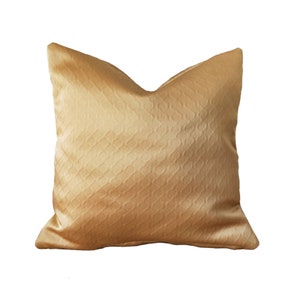 Champagne Satin Pillow Covers