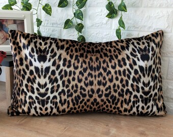 leopard bolster pillow