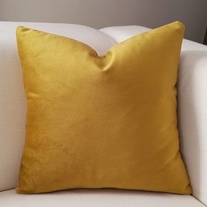 Luxury Gold Velvet Throw Pillow, Unique Gold Pillow Cover, Velvet Fabric Cushion, Decorative Pillows, Washable Gold Pillow Cover