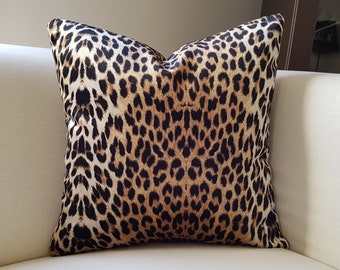 Cheetah Velvet Pillow Cover, Leopard Lumbar Pillow Case,Animal Print Home Decor