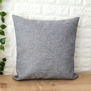 Blaues Leinen Kissen