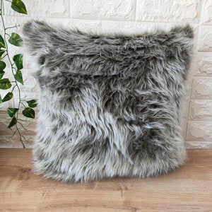 Grey fluffy cushions 2025
