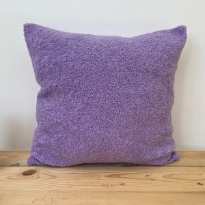 Luxury Lilac Boucle Pillow Cover, Lilac Indoor Outdoor Pillow Case, Euro Sham Pillow Cover, Decorative Textured Pillow Cover
