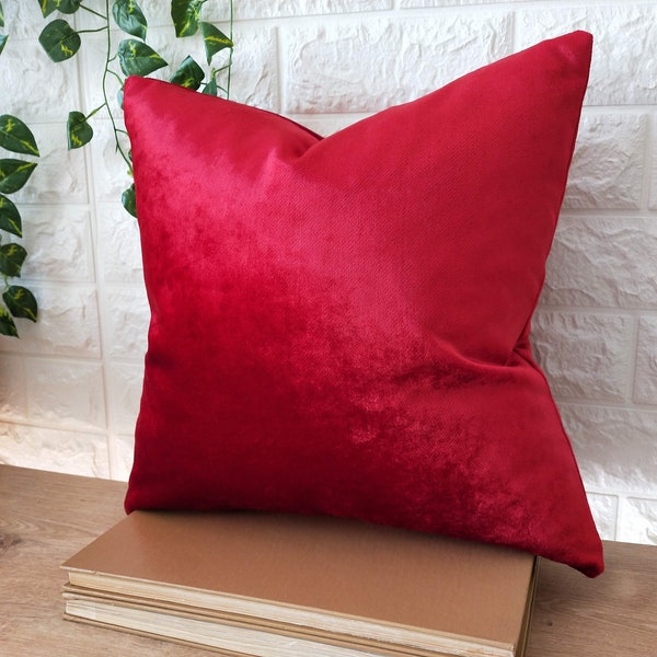 Christmas Red Velvet Pillow Covers 20x20