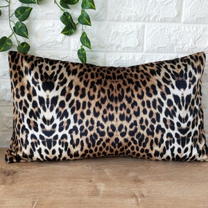 Cheetah Velvet Accent Lumbar Pillow Custom Covers,