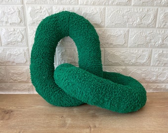 Boucle Chain Pillow, Knot Chain Pillow, Decorative Chain Link Pillow