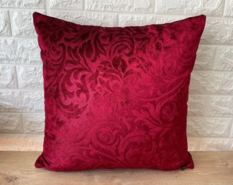 Luxury Red Pillow Covers, Custom Size Bedroom Pillows, Red Color Home Decor, Trendy Red Design