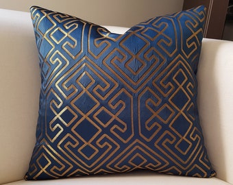 Luxury Blue Velvet Pillow Cover