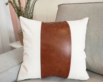 leather pillows etsy