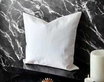 White Faux Leather Pillow Cases - Faux Leather Pillow Cover - Faux Leather Cushion