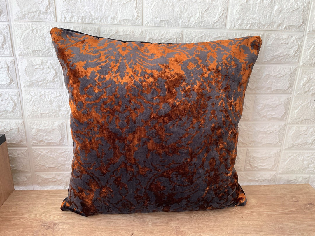 Burnt Orange Velvet Pillow Covers ,luxury Orange Decorative Pillow