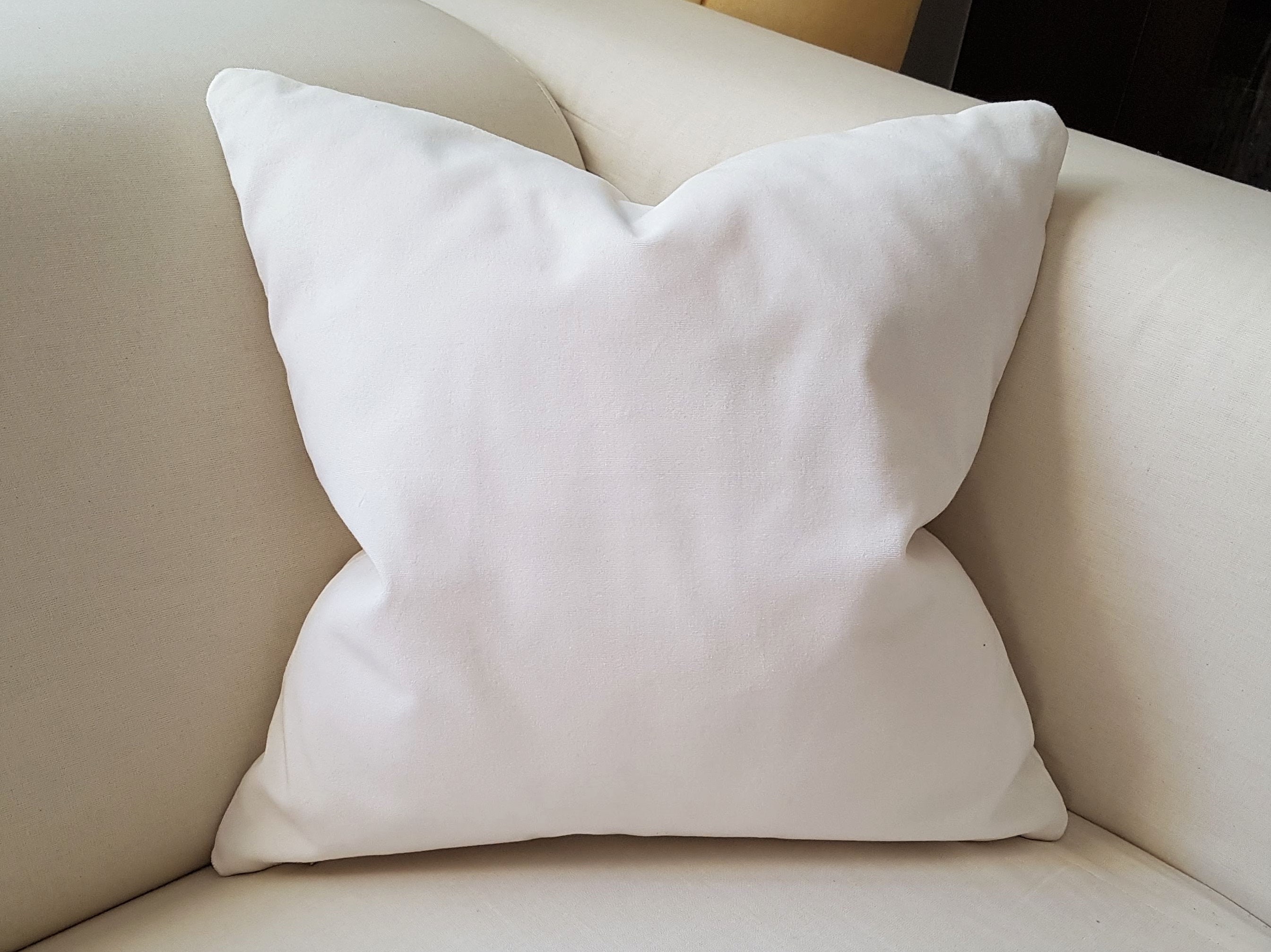 White Velvet PillowDecorative PillowsWhite Pillow CoverHome Etsy