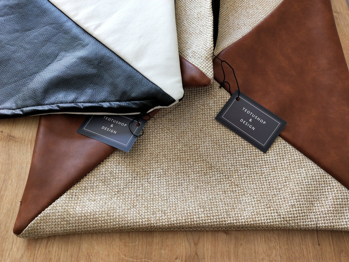 White Faux Leather Pillow Cases Faux Leather Pillow Cover Etsy