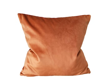 Orange Velvet Pillow Cover