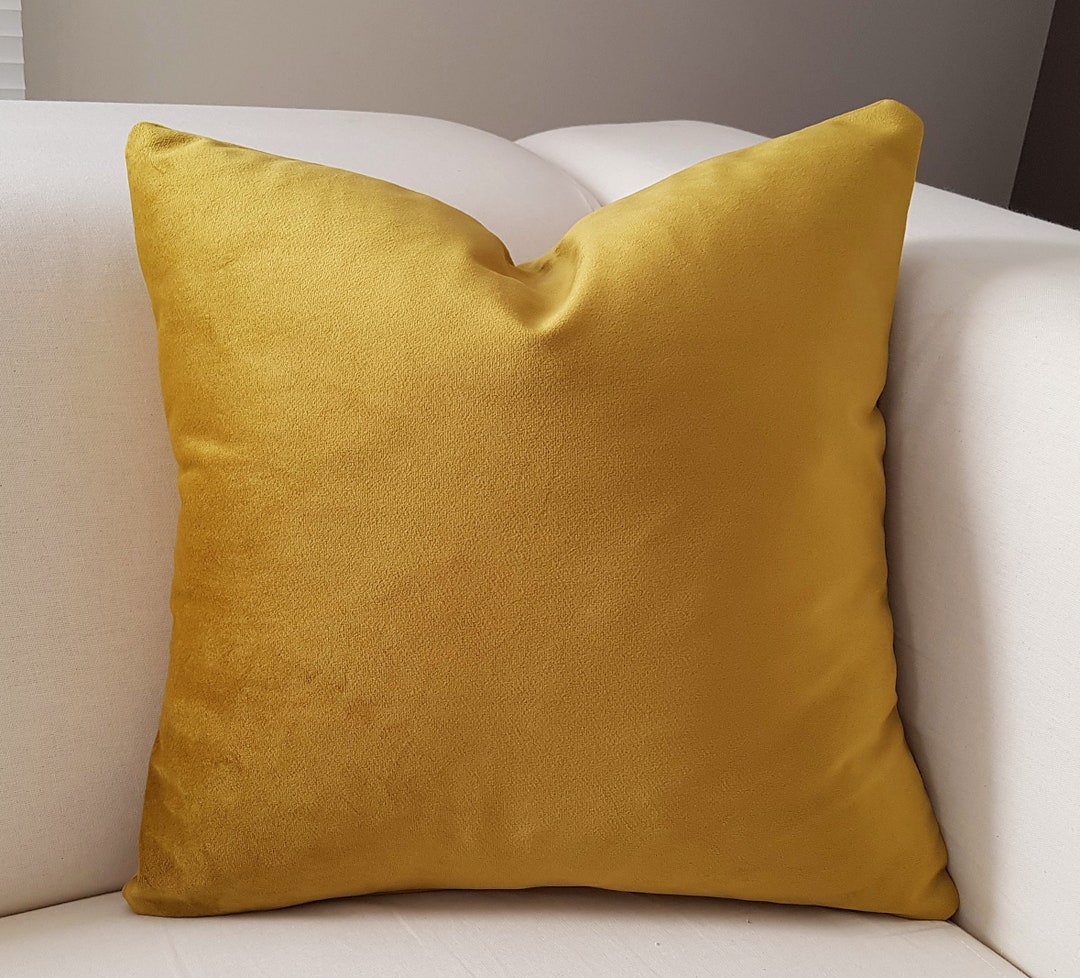 Luxury Gold Velvet Throw Pillow, Unique Gold Pillow Cover, Velvet