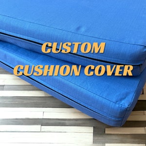 Custom Bench Cushion Covers, Custom Size Patio Cushion, Water Repellent Fabric