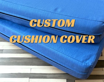 Custom Bench Cushion Covers, Custom Size Patio Cushion, Water Repellent Fabric