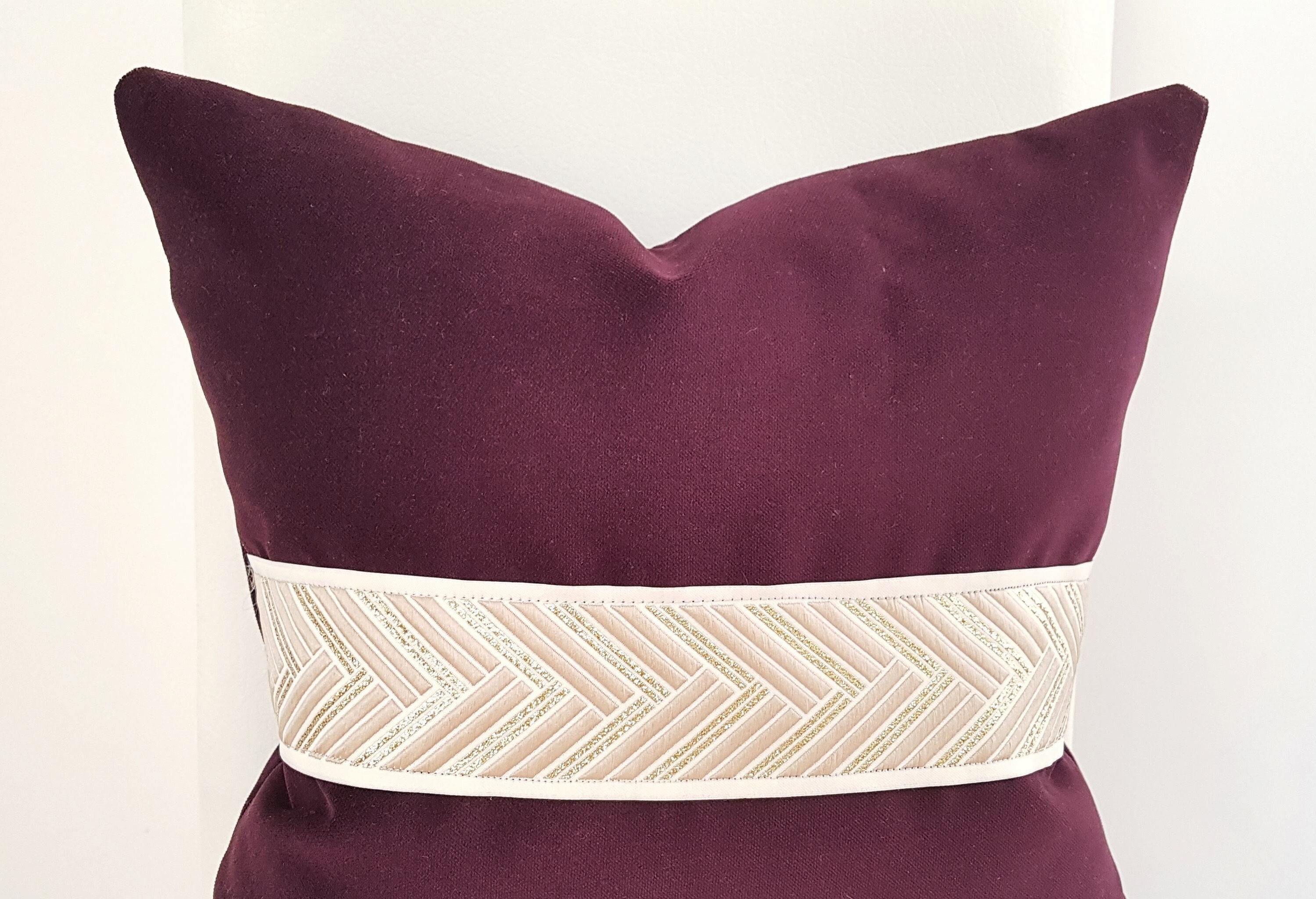 Purple Designer Greek Key Velvet Pillow CoversPremium Quality Etsy