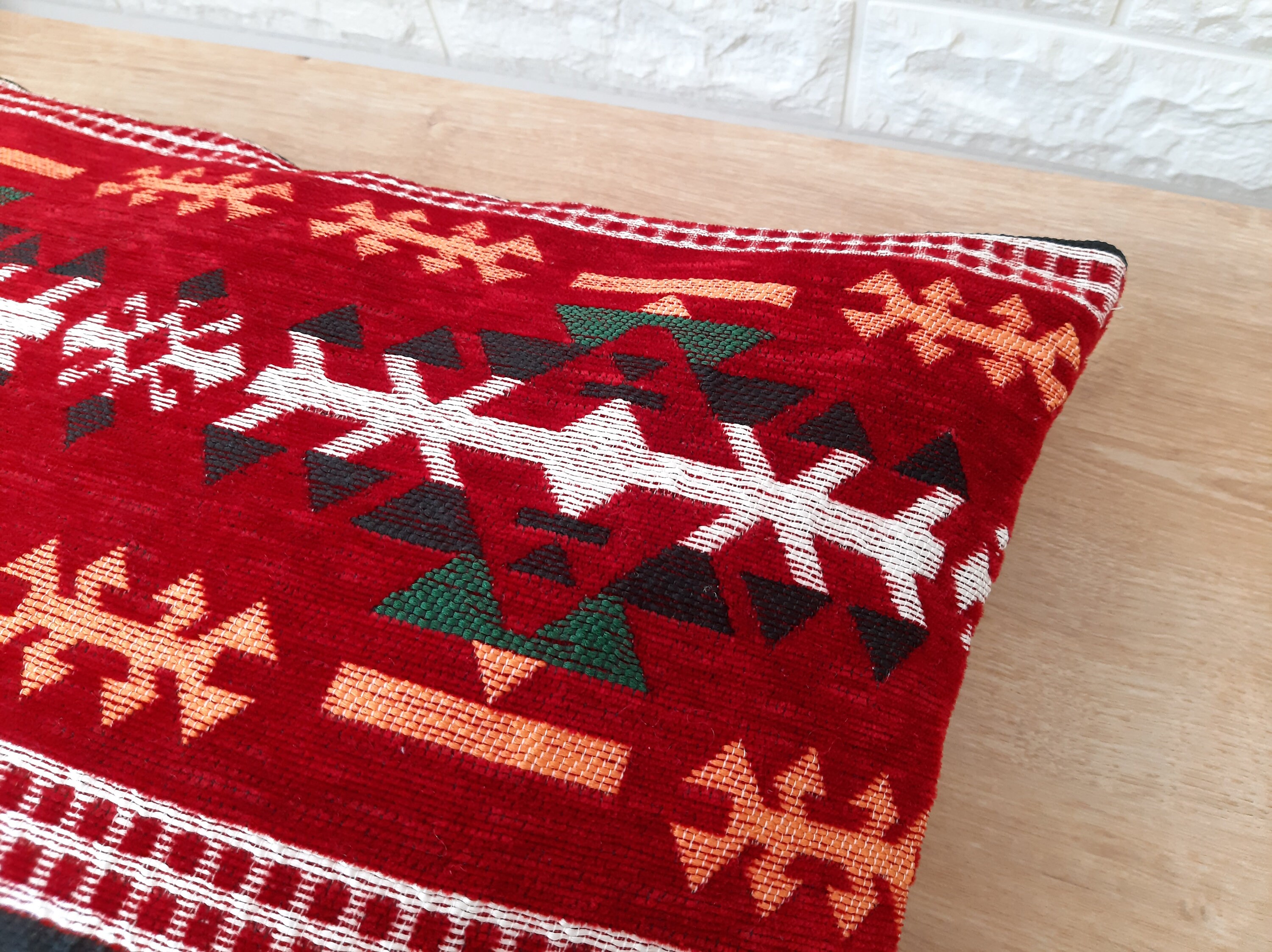 Turkish Kilim Rustic Lumbar Pillow Cover 18x18ottoman Fabric Etsy