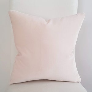 Almohada de terciopelo rosa en polvo-Almohadas decorativas-Funda de almohada rosa imagen 5