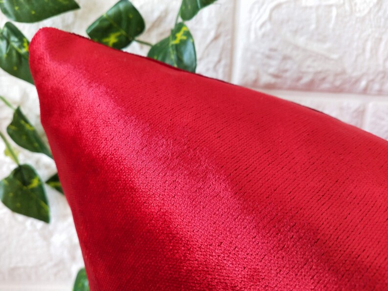 Christmas Red Velvet Pillow Covers 20x20 Etsy