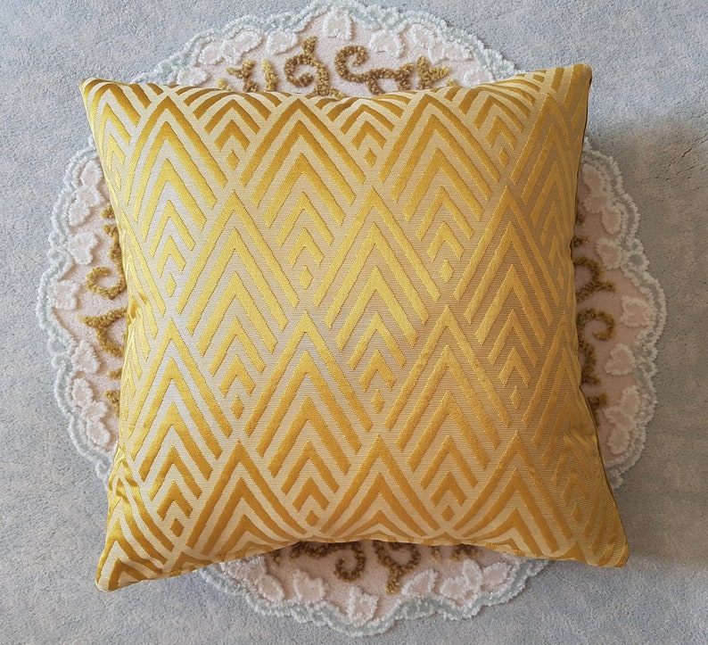 Elegant Yellow Velvet Pillow Covers 18x18 Etsy