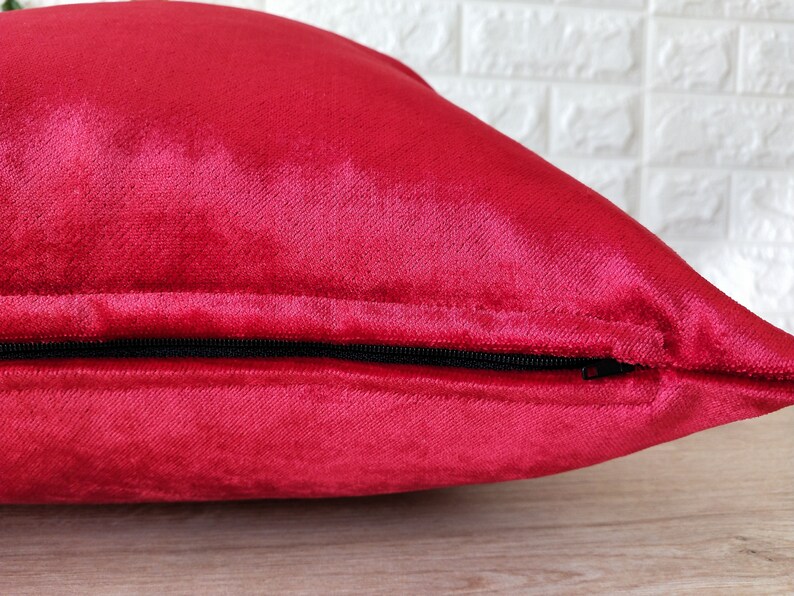Christmas Red Velvet Pillow Covers 20x20 Etsy UK