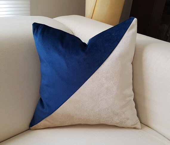 Pillow Covers Decorative Pillows Throw Navy Blue Linen Pillow Cover Decorative