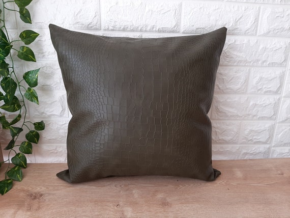 Etsy leather pillow sale