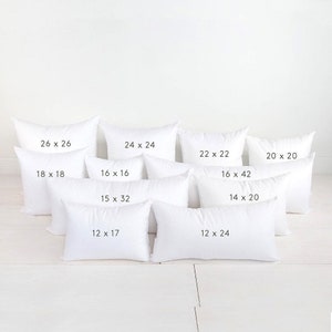 Outdoor Pillow Insert: Cotton or Polyester Fiberfill, Custom Size