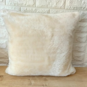 Ivory Cozy Pillow Cover, Unique Ivory Euro Sham Cover, Super Soft Textured Fabric, Ivory Natural Linen Decorative Pillow Cover