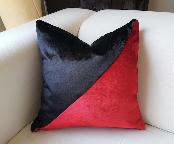 Red Pillow Covers black Decorative Pillows throw Pillow home Decoration velvet Cushion Etsy
