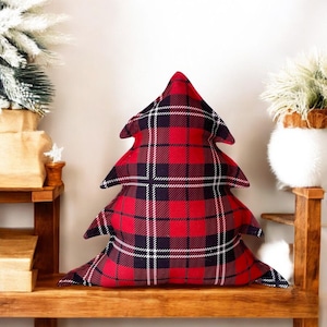 Christmas Tree Pillow, Christmas Decoration Throw Pillow, Noel Tree Pillow