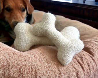 Bone-Shaped Pet Pillow for Dog Owners, Sherpa Bone Pet Pillow