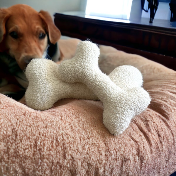 Bone-Shaped Pet Pillow for Dog Owners, Sherpa Bone Pet Pillow