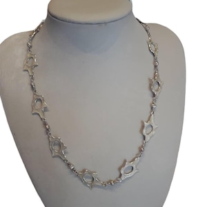 Etruscan design sterling silver necklace, etruscan necklace,italian design