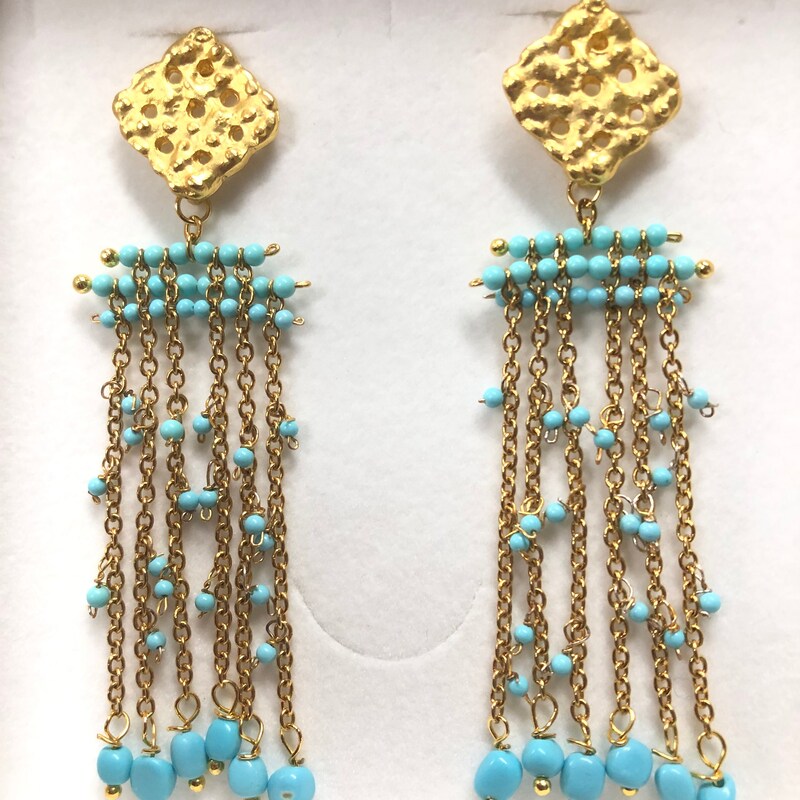 Orecchini con perle di turchese | Linda Orecchini con perle di turchese | Linda