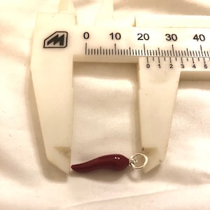 Colgante de cuerno de plata 925, amuleto, colgante de cuerno, colgante de cuerno rojo, amuleto de la suerte, regalo de la suerte, collar con cuerno, corniciello, corniciello rojo
