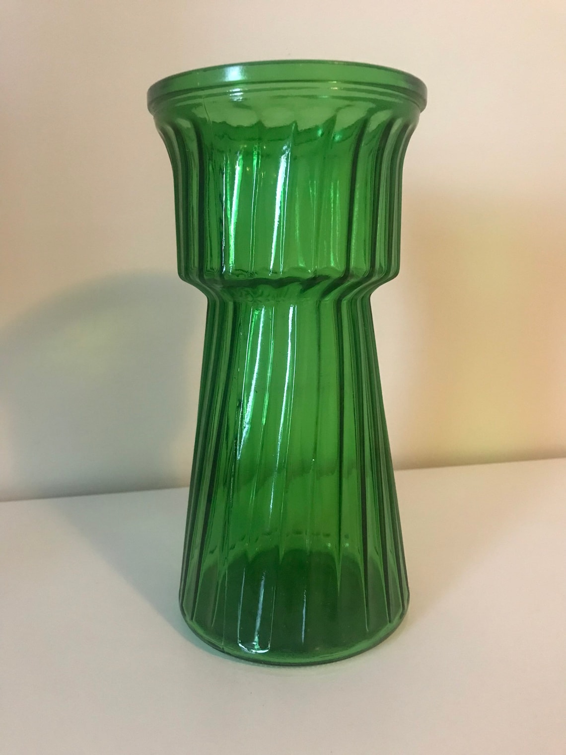 Vintage Emerald Hoosier Glass Vase Etsy