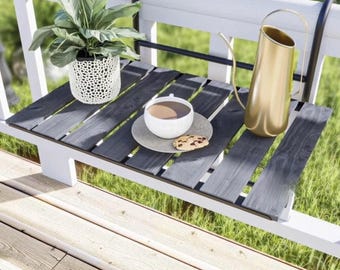 Foldable Pine Wood Balcony Table – Space Saving Outdoor Furniture