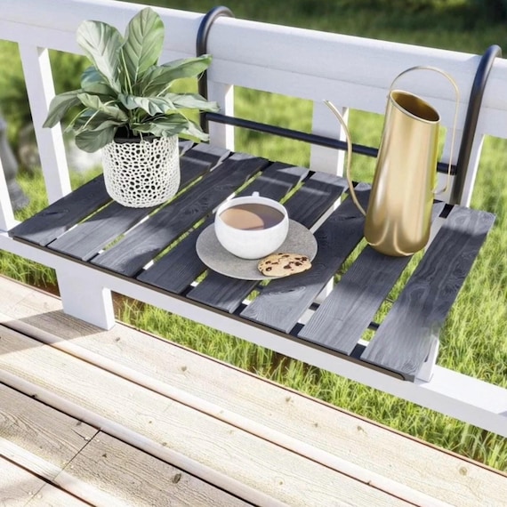 Foldable Pine Wood Balcony Table – Space Saving Outdoor Furniture