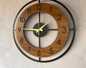 Reloj de pared moderno de madera: diseño elegante y minimalista