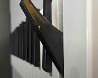 Perchero de madera con forma de tecla de piano: gancho de pared rústico hecho a mano