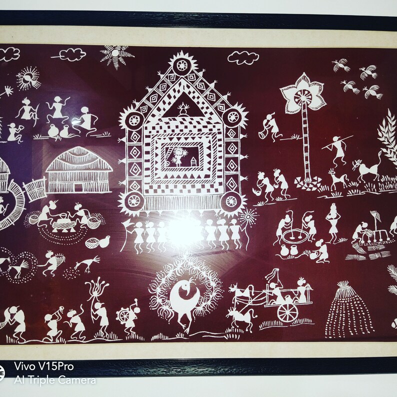 Warli Painting Wall Hanging/wall Decor/tribal Art/traditional Etsy