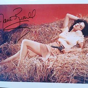 Autographe signé Jane Russell 30 x 20 cm